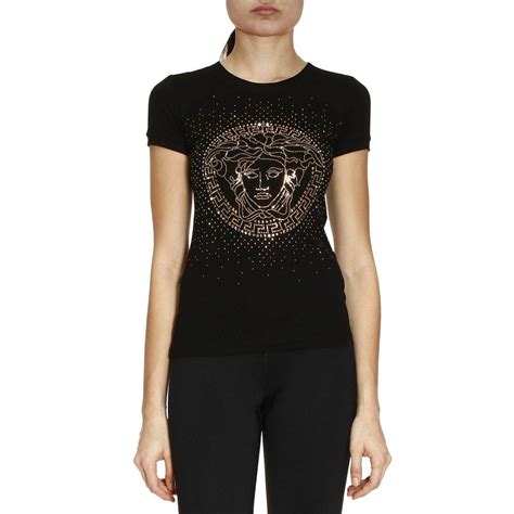 versace girls top|versace black t shirt women.